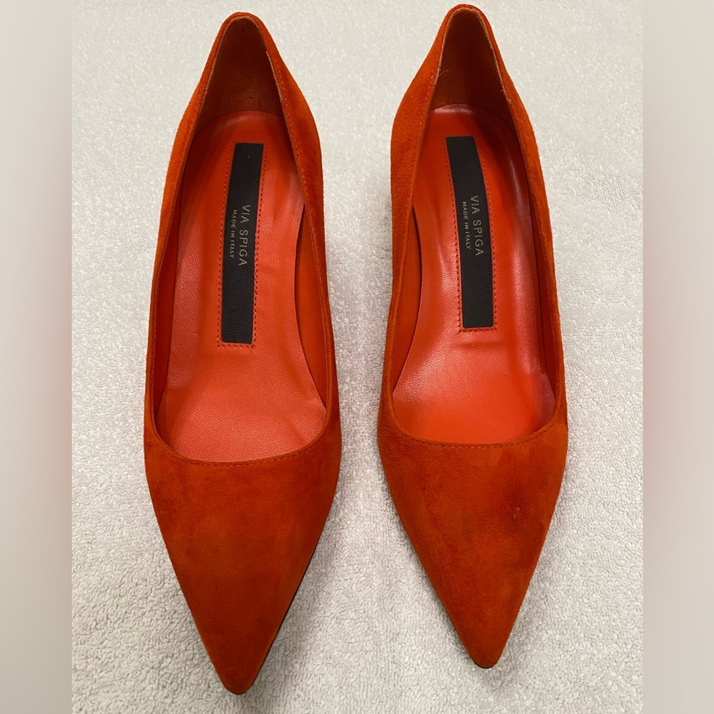 Via Spiga Orange Heels